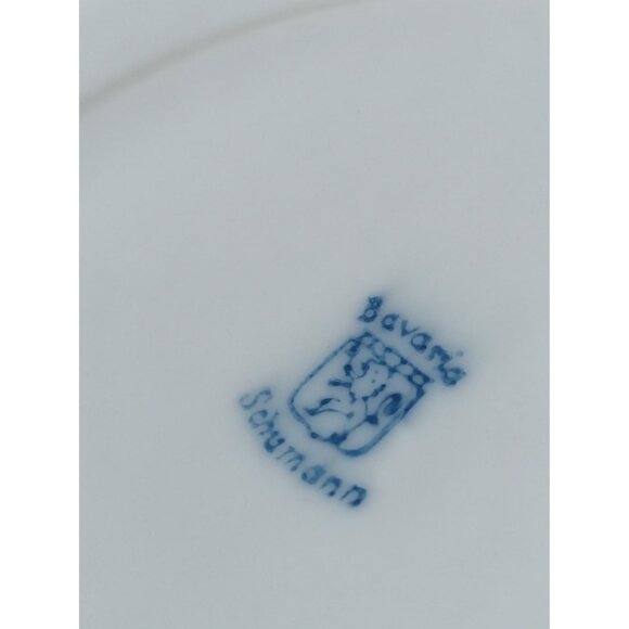 Vintage Wide Mouth Tea Cup & Reticulated Saucer Set Schmann Bavaria - Picture 11 of 15